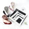 Elegant Striped Satin Square Scarf