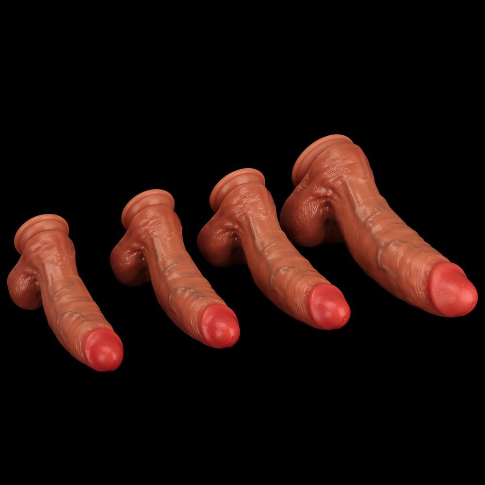 4 Size Large Liquid Silicone Dildo Simulated Penis Butt Plug Fisting Sex Toy Strap On Cock Big Dick Realistic Cock