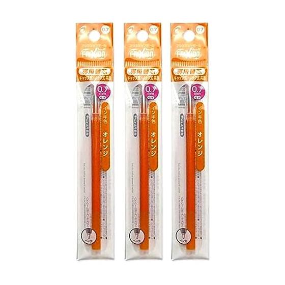Pilot friction ball refill 0.7mm orange LFBKRF12FO 1 piece x 3 pack set