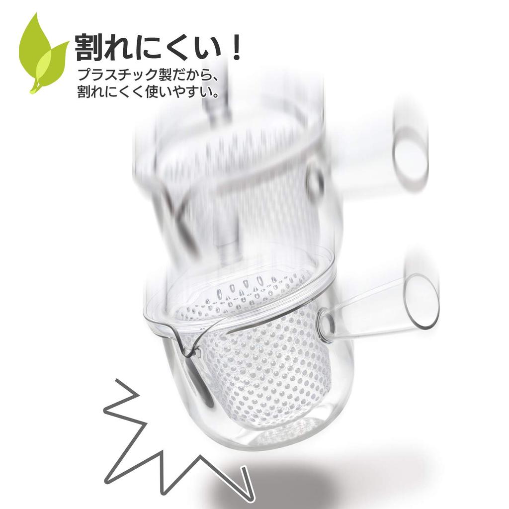 Akebono Sangyo Teapot, Stainless Steel Mesh, Large, Made In Japan, Horizontal Design, Transparent Design for Easy Tea Flow, Shatter-Resistant