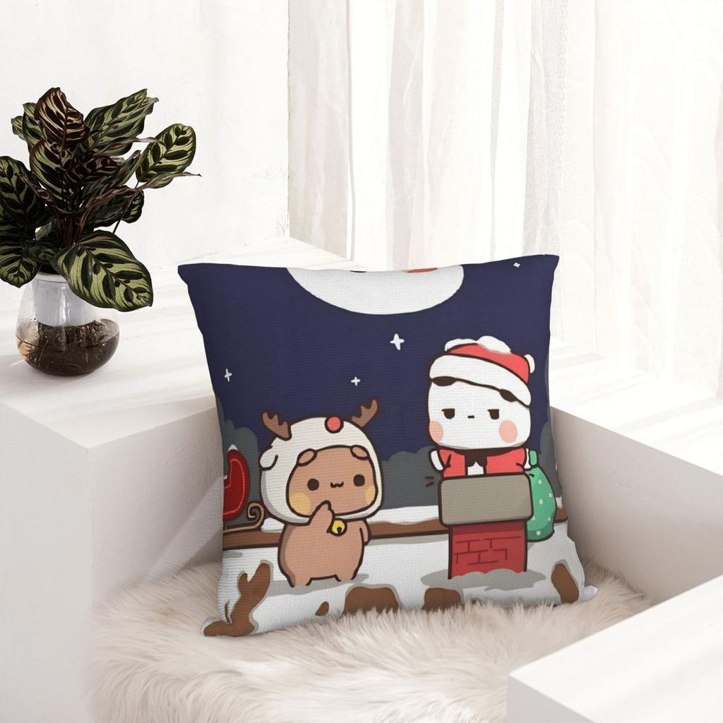 Cartoon Cute Bubu Dudu Christmas Pillowcase Double-Sided Printing Cushion Cover Decorations Pillow Case Cover Home Zippered