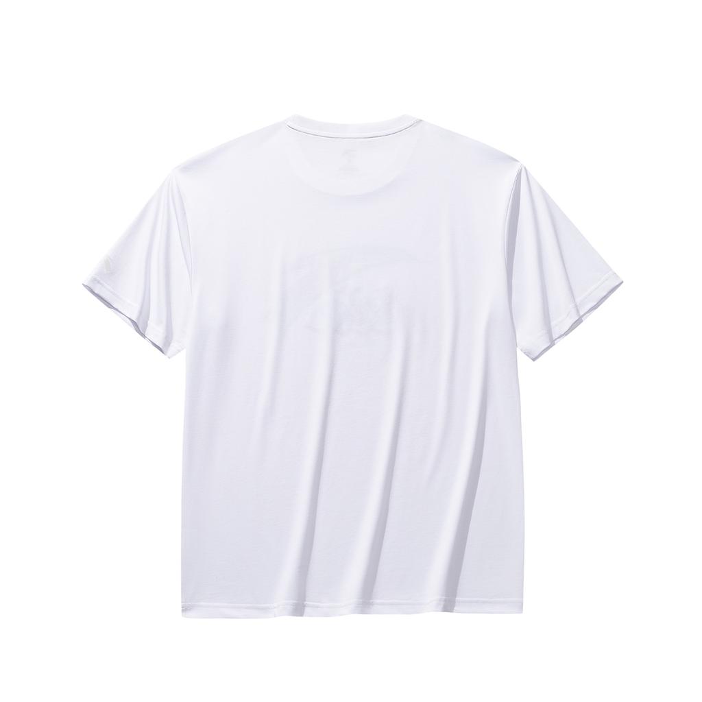 Anta Classic Logo Print Graffiti Casual Fashion Loose Comfortable Breathable Sweat-Absorbing Knitted Short Sleeve T-Shirt Men Tops 952628105-11