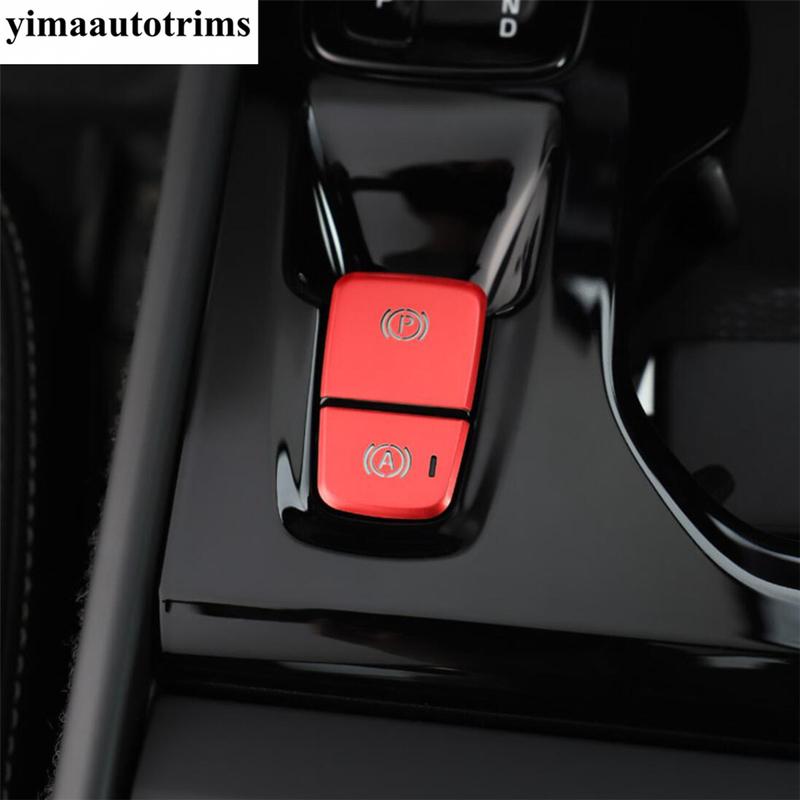 Electronic Hand Brake P Button Sequin Decoration Protection Cover Trim For VOLVO XC40 2018 - 2025 Metal Accessories Interior Kit