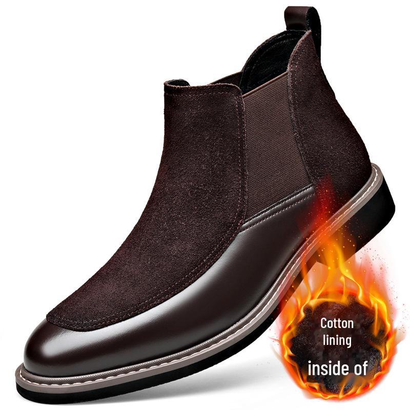 

Модные мужские ботинки Martin Chelsea с бархатной подкладкой для осени/зимы Size 40
