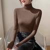 Turtleneck Bottoming  for Women New Style Pile Collar Slim Long Sleeves Style