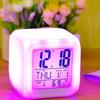 Colorful Night Light Alarm Clock with Temperature Display 7 Color Changing LED