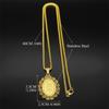Arabic Quran Allah Medal Necklace for Women Men Stainless Steel Gold Color Islam Muslim Chain Jewelry Collar NZZZ747S02