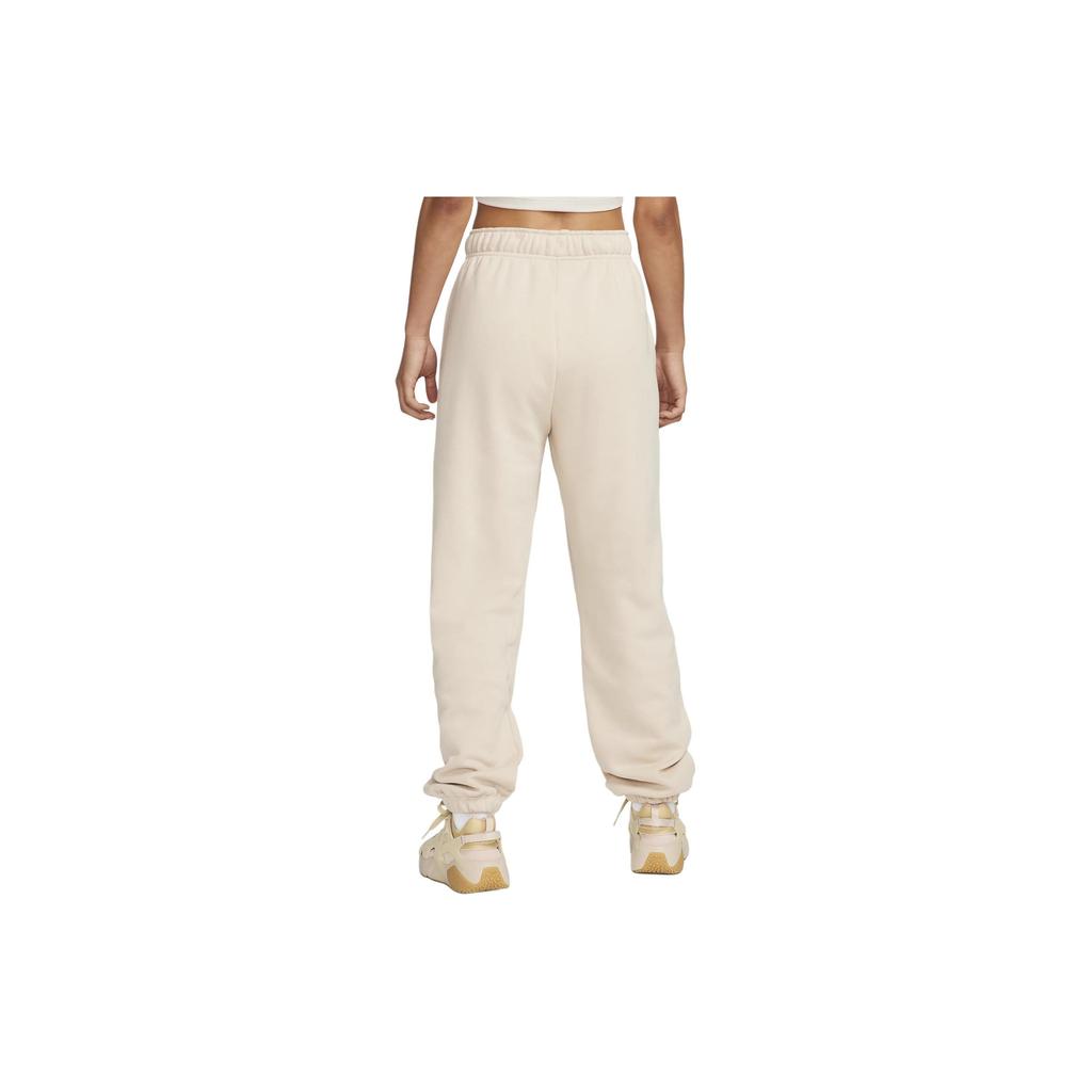 Nike Sportswear Club Fleece Letter Print Jogger Pants Women bottoms Ivory HF4505-126