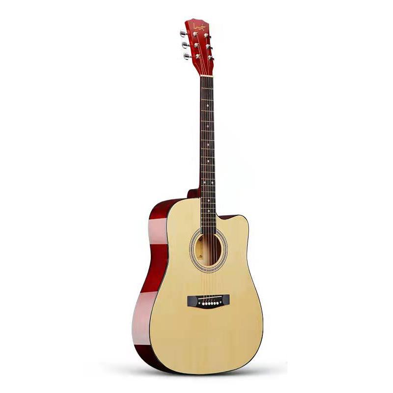 38-Inch Wooden Guitar for Beginners: Folk Practice Instrument for Adults and Students