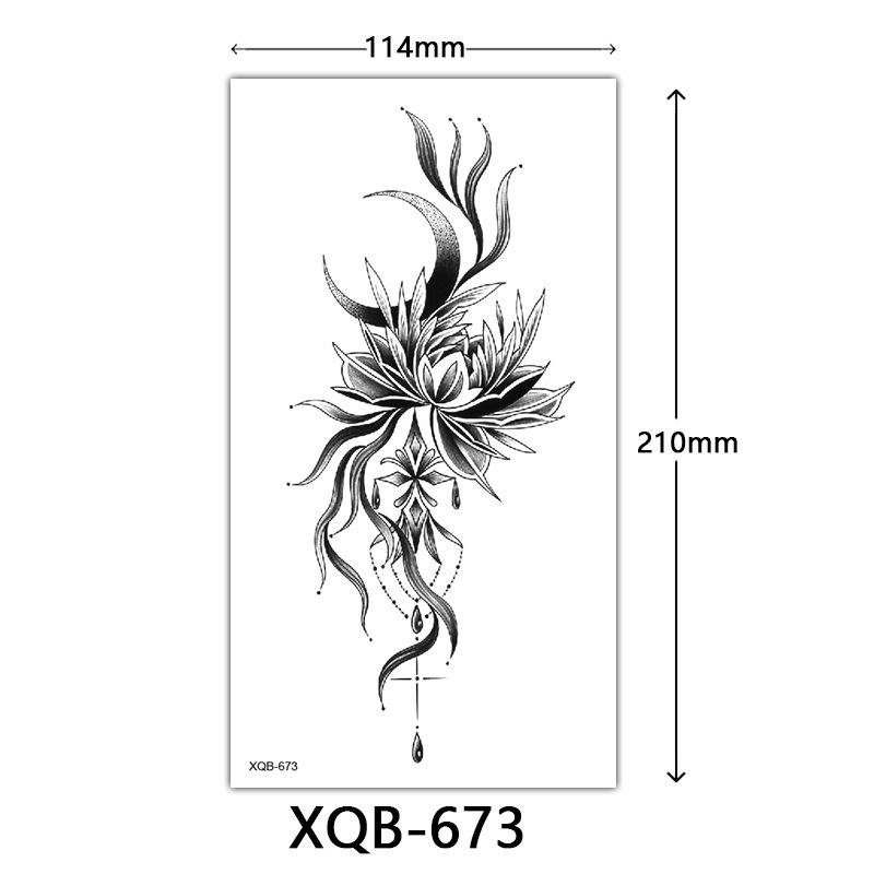 Small Full Arm Tattoo Sticker, Flower Letters, Plain Flower Tattoo Sticker Tattoo