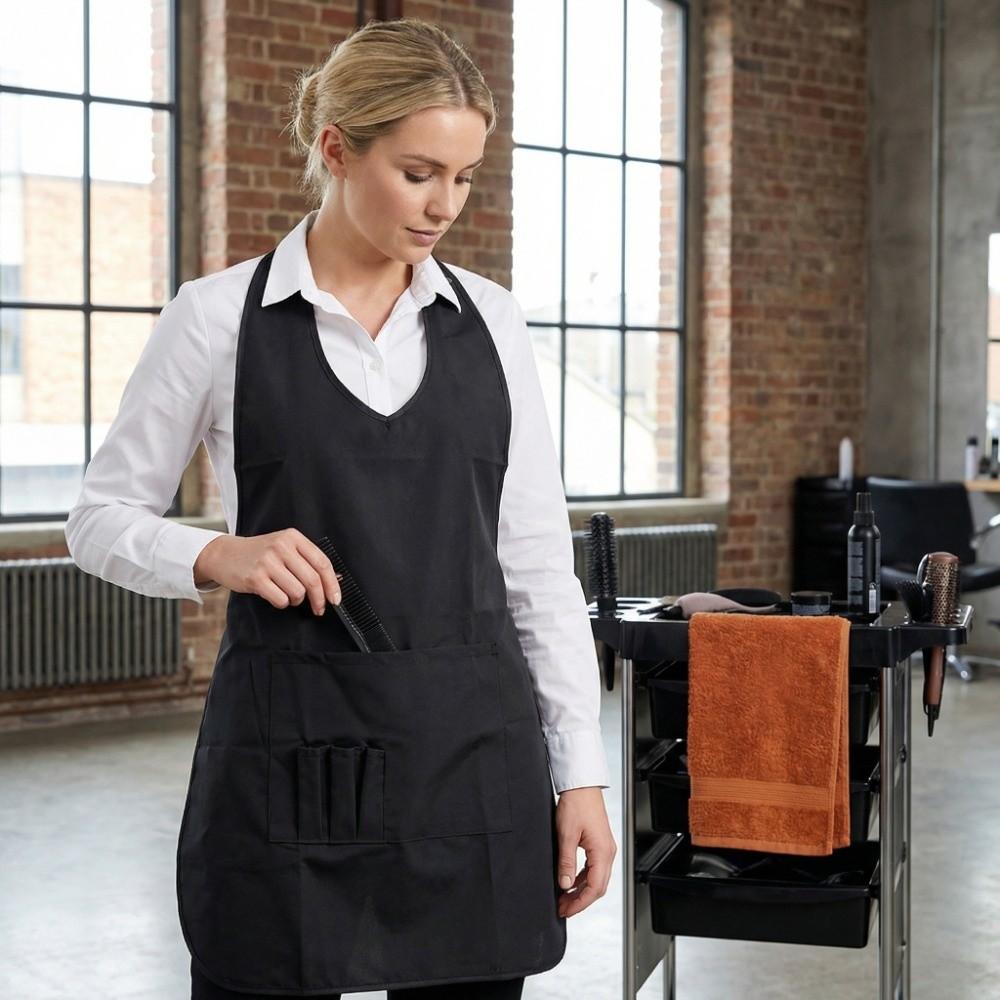 Waterproof Black Stylist Apron Professional Barber Shop Work Clothes  Hairstylist