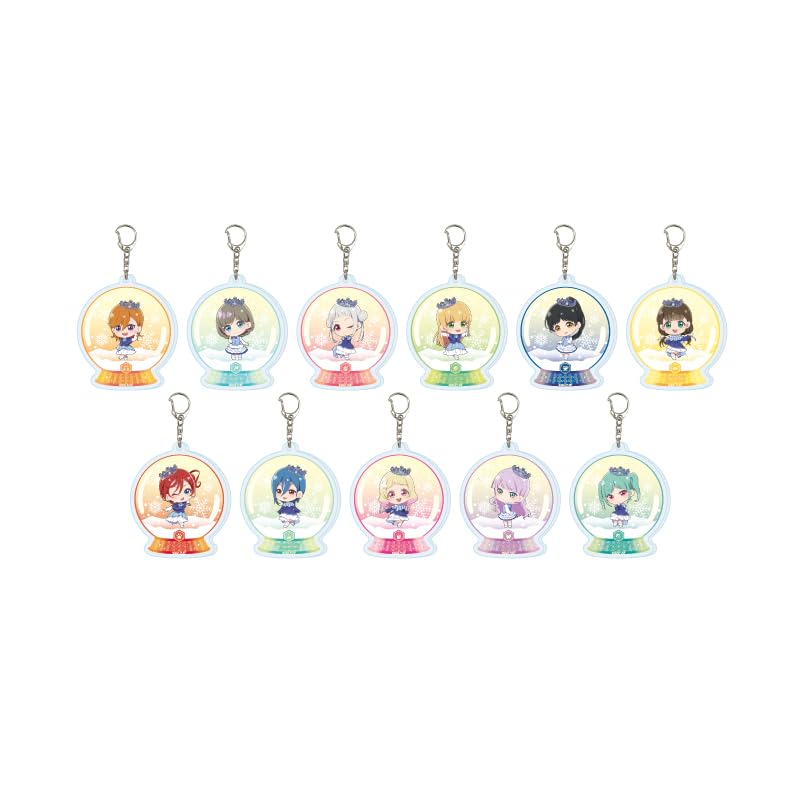 

Любовь 05 Снежный шар Персонаж Акриловый брелок-коробка Живой! Супер звезда!! увидеть. [Мини-иллюстрация] 11 штук