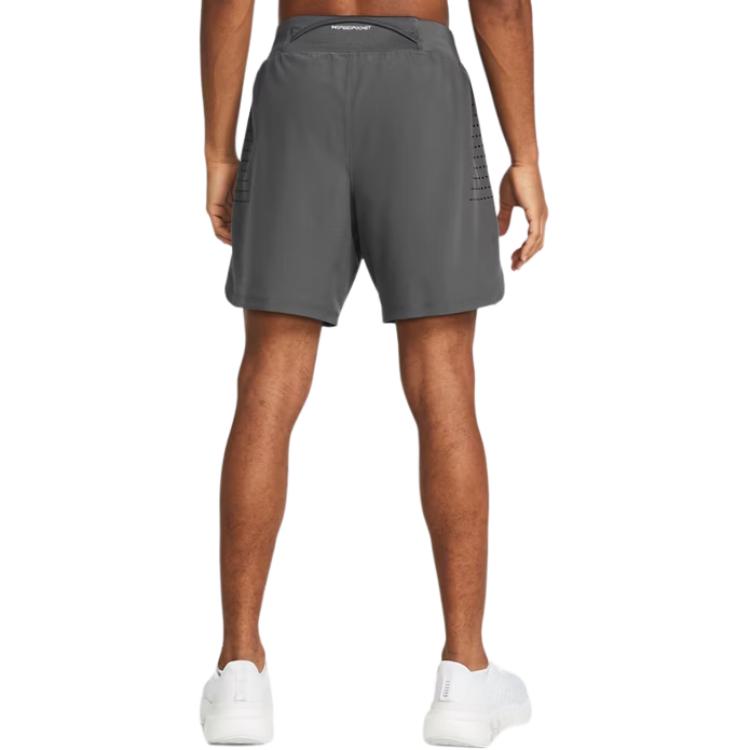 Under Armour Solid Logo Woven Casual Shorts Men Shorts Gray 1383268-025