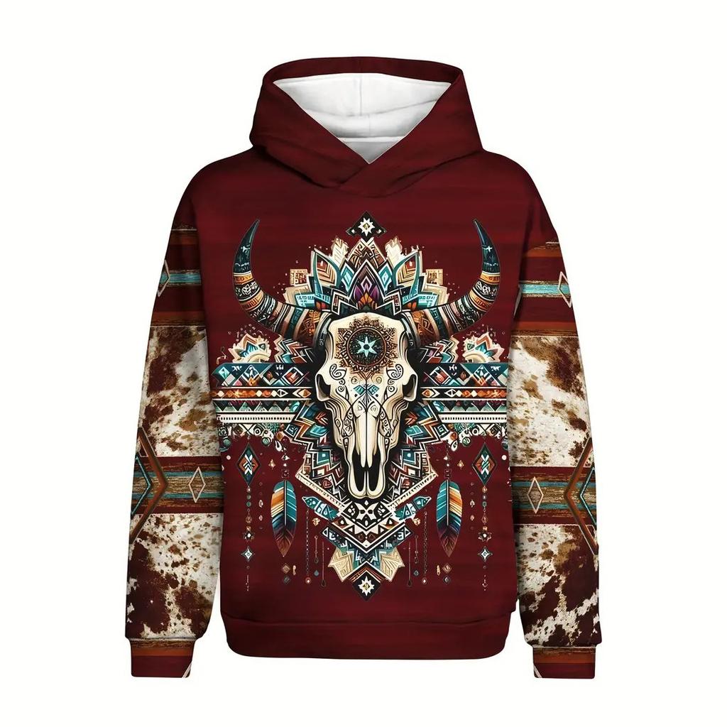 Autumn Men's Hoodie Casual Long Sleeve Pullover Harajuku Print Top Fashion Streetwear Oversized Vintage Men's Hooded Sweatshirt