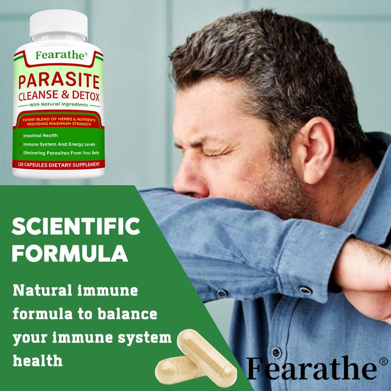 Capsule per la Pulizia e la Disintossicazione dai Parassiti, Integratore Alimentare Naturale a Base di Erbe, 120 Capsule