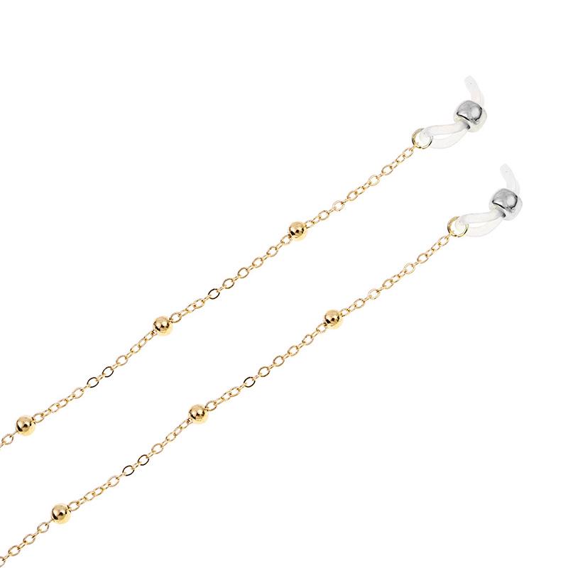 1Pc Women Gold Eyeglass Chains Sunglasses Reading Beaded Eyewears Cord Neck Rope