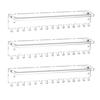 Set of 3 Space Saving Wall Rack for Accessories Chic Clear Acrylic Display Stand for Organizing Hair and Jewelry Pieces