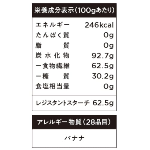 From Banana (300g) - Resistant Starch, a Food with Both Soluble and Insoluble Dietary Fiber