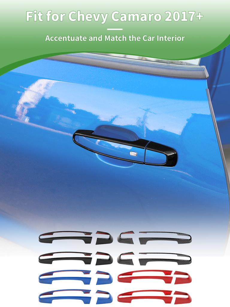  ABS Door Handle Decoration Cover Sticker Fit For Chevy Camaro 2017 Up Exterior Accessories