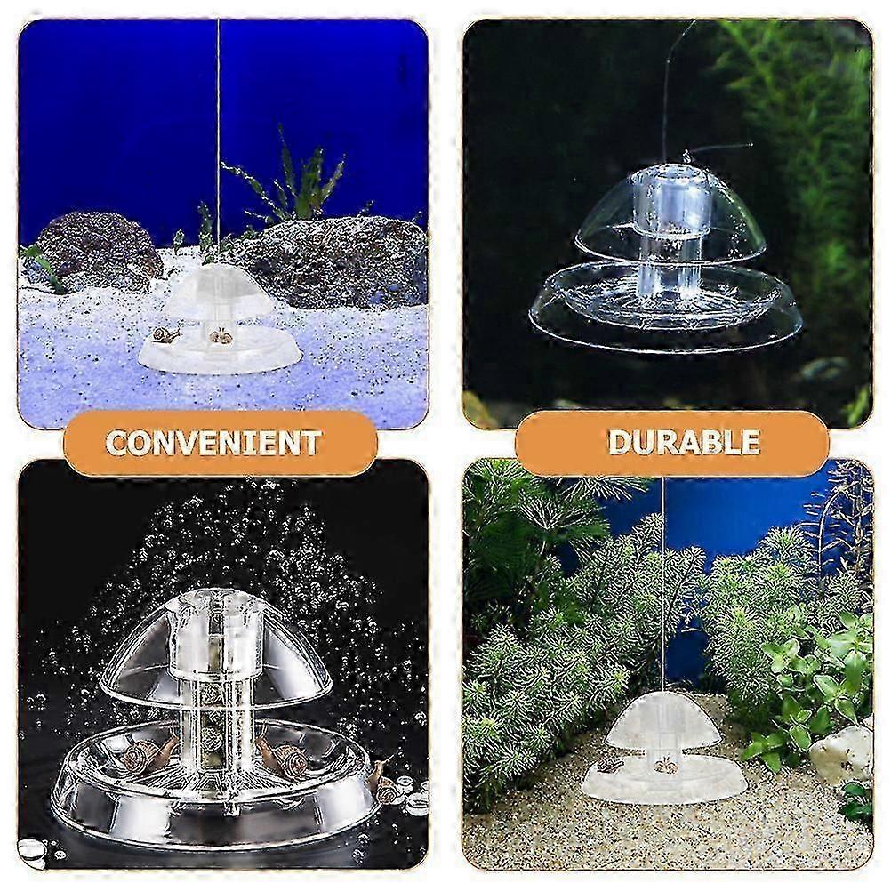 2 Pièces Piège à Escargots pour Aquarium Bac à Poissons Piège à Escargots en Plastique Capteur d'Escargots Piège à Escargots Transparent hwy
