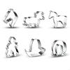 6 PCS Stainless Steel Biscuit Moulds Biscuit Cutters Cookie Molds Cookie Cutters X3UC