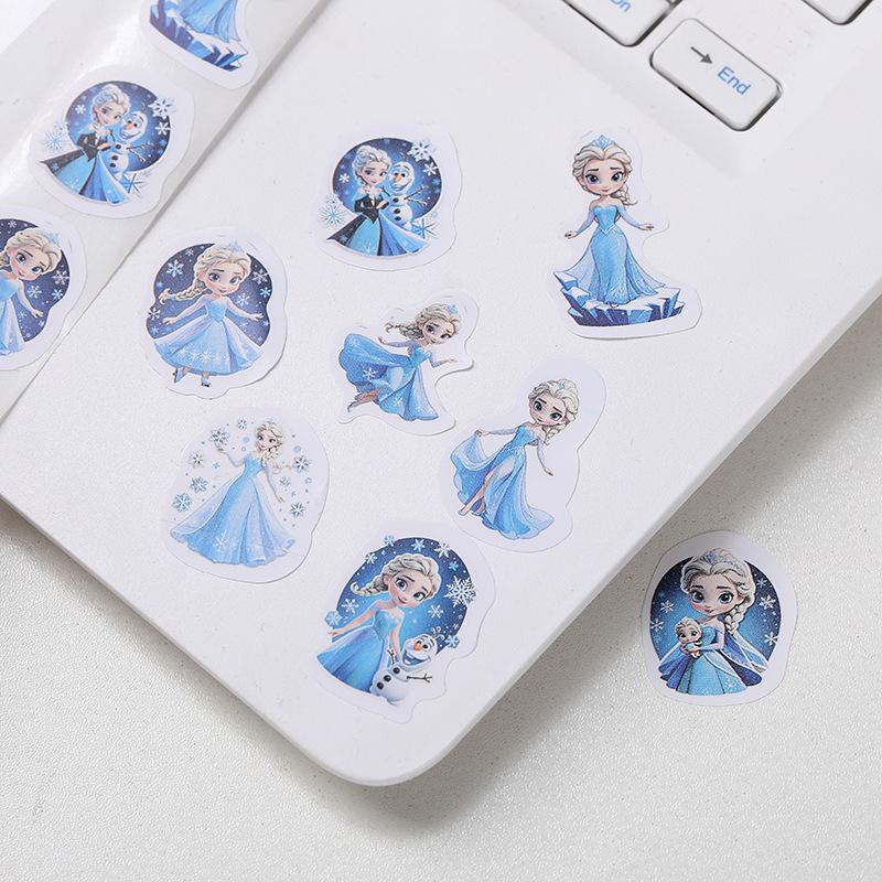 500pcs Elsa Princess Children's Princess Cartoon Encouragement Reward Stickers for Girls Frozen Decorative Stickers