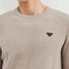 SEPTWOLVES Men's Diamond Pattern Round Neck Wool Blend Sweater