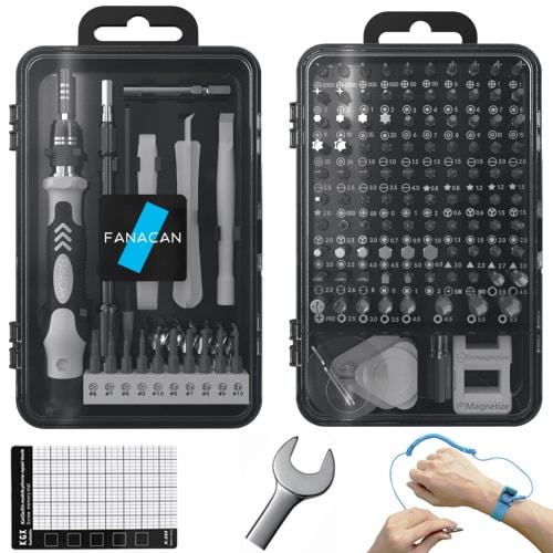 

FANACAN 140-in-1 Precision Screwdriver Set, Compatible with Special Screws, with Magnet, Stripped Screw Remover, Disassembly and Repair Tool Kit, Atta