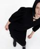 Myuleus Puff Shoulder Long Dress Imported Fabric [Black]