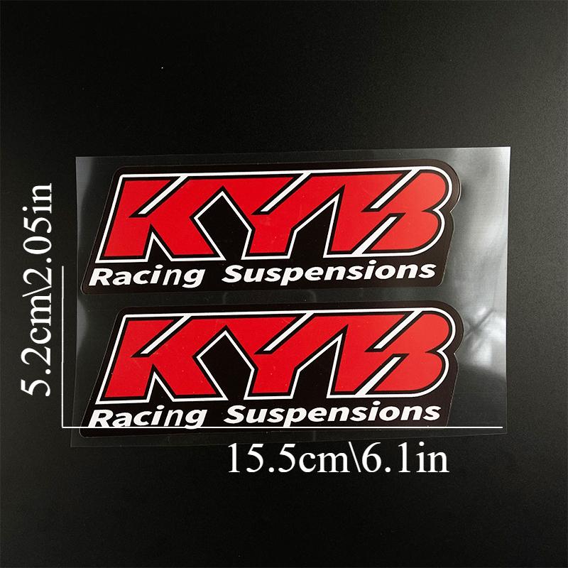2PCS Racing Suspensions Motorcycle Stickers Kyb Fork Suspension Vinyl Decals for Yamaha Honda Suzuki Ktm Kawasaki Benelli