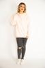 Women's Style Big Size Sweatshirt Large Size Pink 3 Threads Fleece Sweatshirt