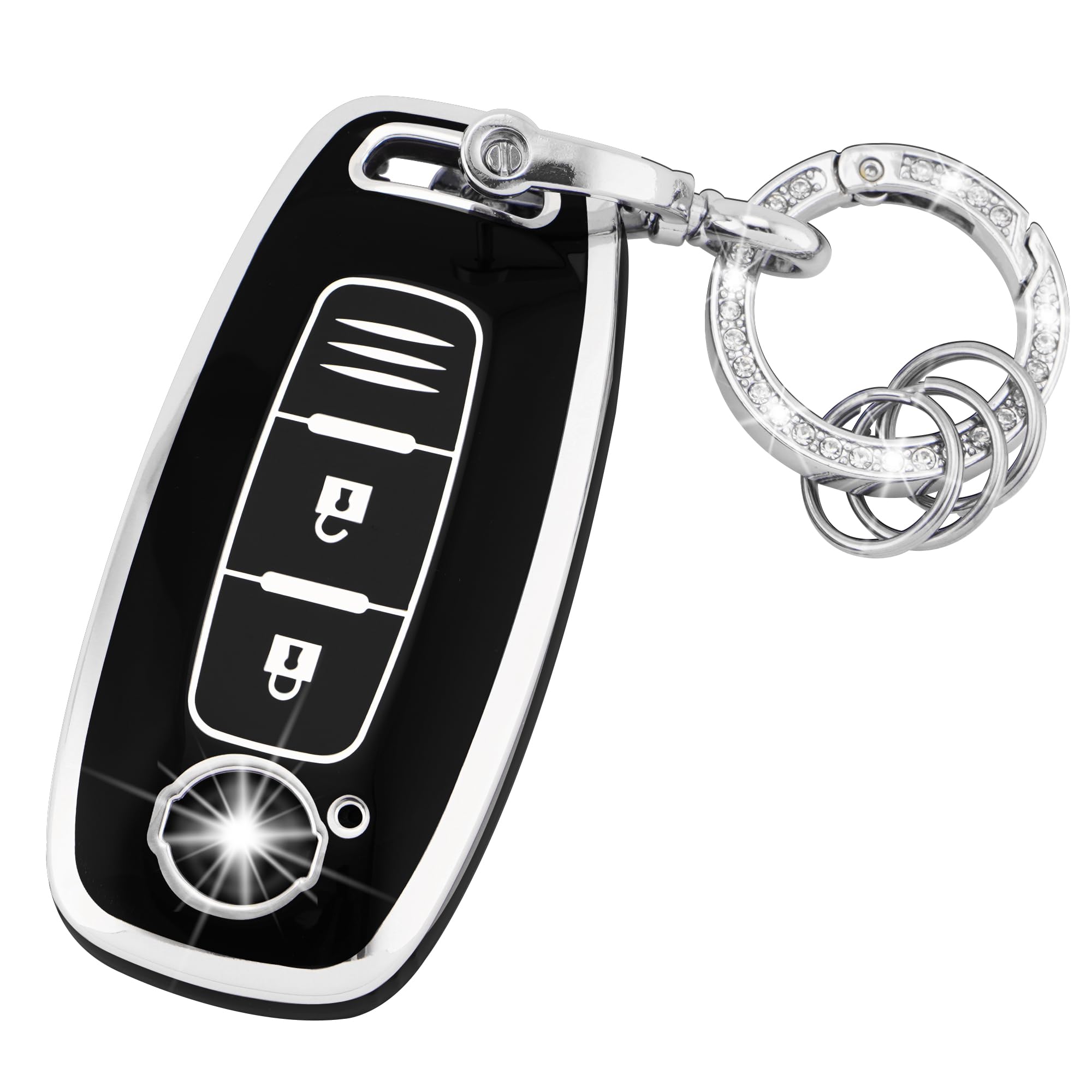 [Koaudb] Compatible Nissan Smart Key Case, Car Key Cover, New Compatible Nissan-3R чёрный