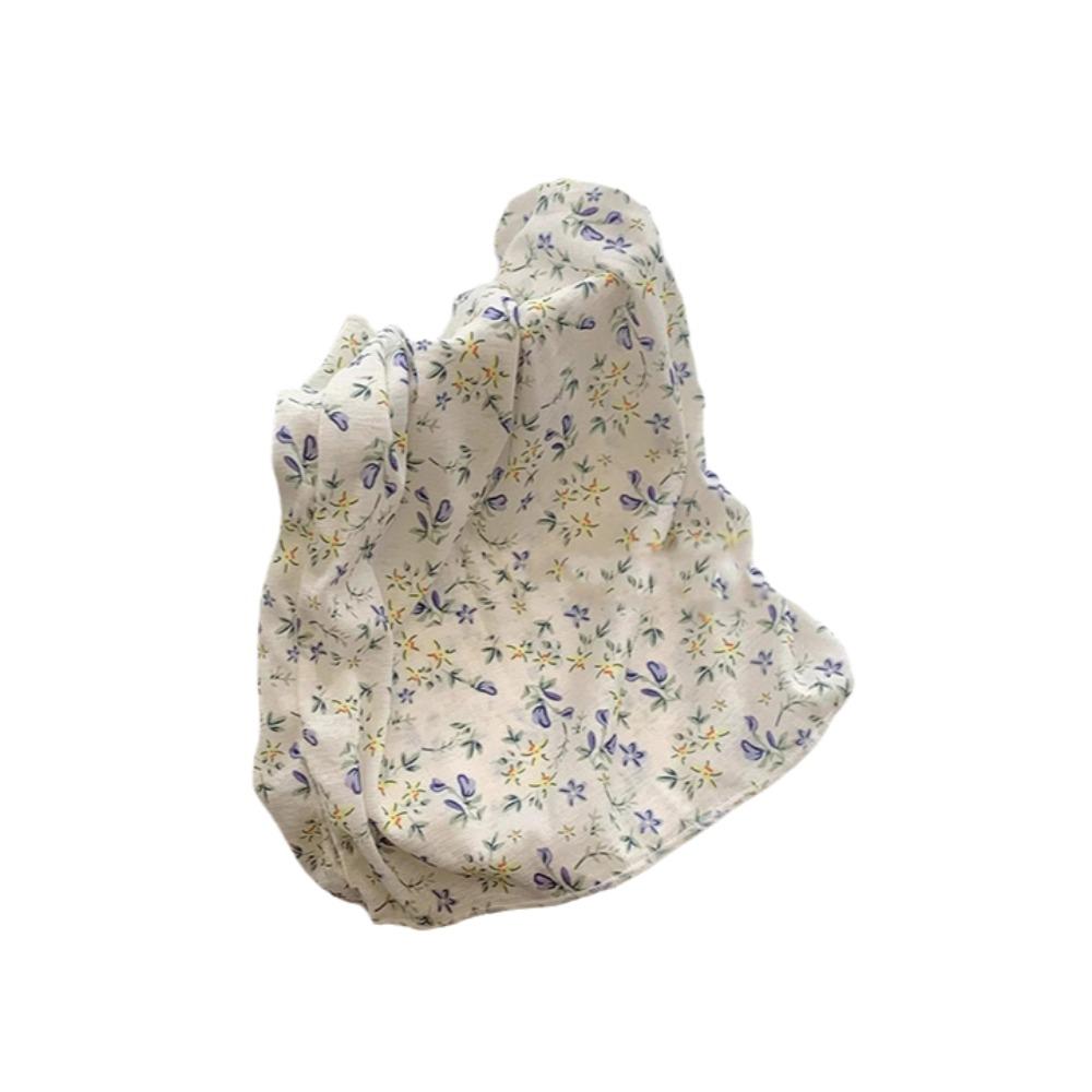 1Pc New Breathable Face Sunscreen Mask Thin Small Floral Print UV Resistant Scarf Ear Hook Style Neck Protector Summer