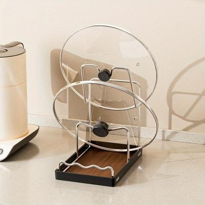 1PC Kitchen-specific Multi-purpose Cutlery Rack for Storing Cookware, Spoons, and Spoons - Stainless Steel Rack for Storing Lids