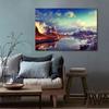 WCIC New Art Prints Paintings Picture Snow Mountain Blue Sky And White Clouds Art Cloth Home Background Wall Decoration Hanging Painting