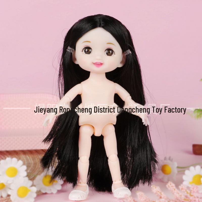 17 cm Mini BJD Puppenkörper - 6 Zoll Prinzessin Mädchen, 16 cm Kleine Nacktpuppe