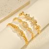 Wind Lady Copper Micro-Inlaid Zircon Infinity Flower Butterfly Bracelet Pbr-308