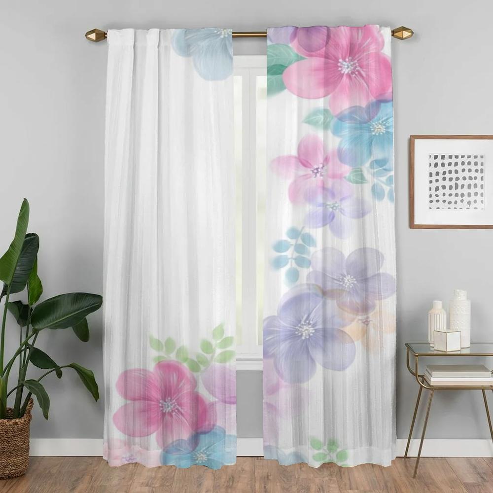 Blackout Curtain for Room 2 Panel A Little Flowers Kitchen Curtains Blinds Home Interior Curtains Tulle for Bedroom Shades Child