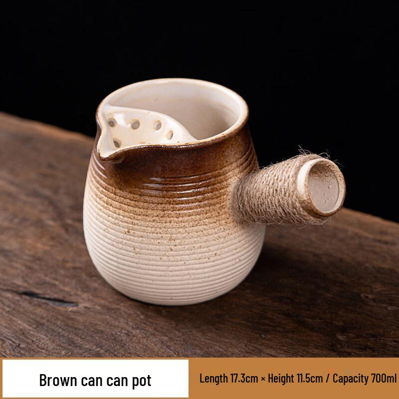 ZISIZ Large Capacity Ceramic Tea Pot with Wooden Lid