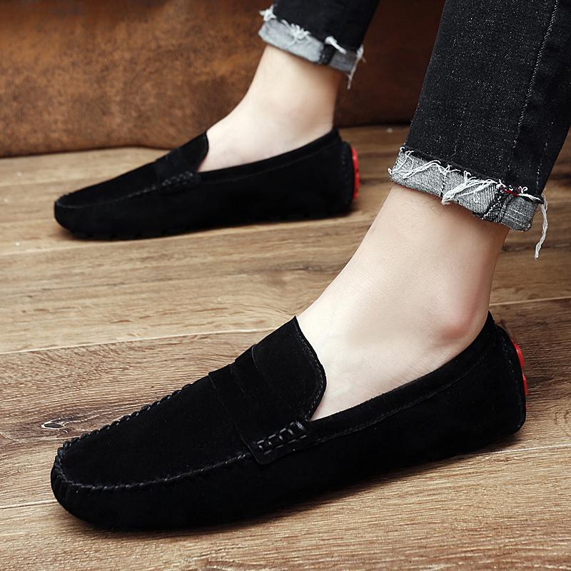Fashion Newest Men'S Shoes Genuine Leather Loafers Men Casual Flats Driving Shoes For Man Business Slip On Boat Shoes Male Mocassim
