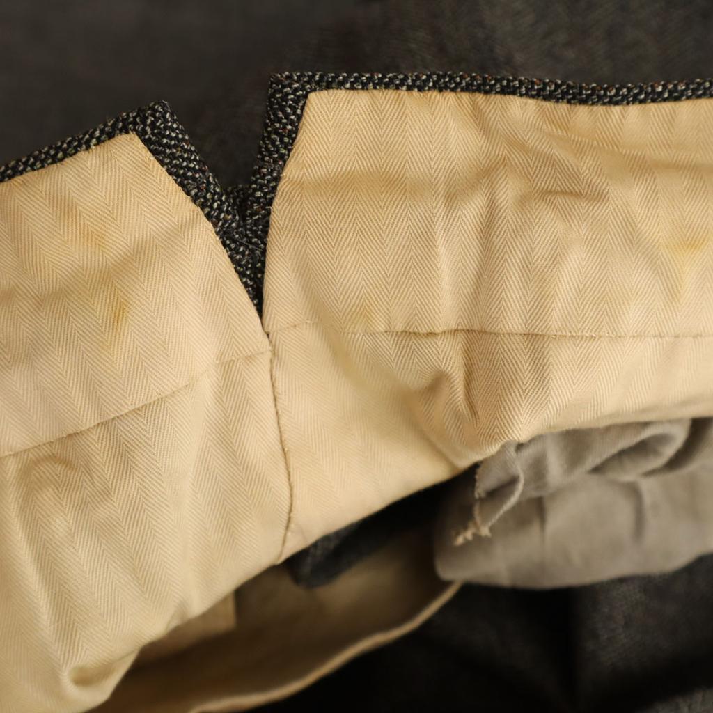 Vintage Striped Pattern Slacks Pants Gray Men's Used