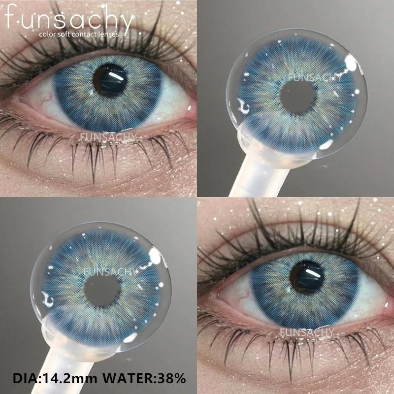 FUNSACHY 1 Pair Brown Colored Contact Lenses for Eyes Cosmetic Pupils Lenses Green Eye Contacts Natural Gray Lenses Y2k Colorcon
