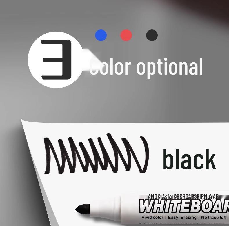 Extra Large Non-toxic Water-based Erasable Dry Erase Black Marker for Teachers & Kids Drawing Board, Red