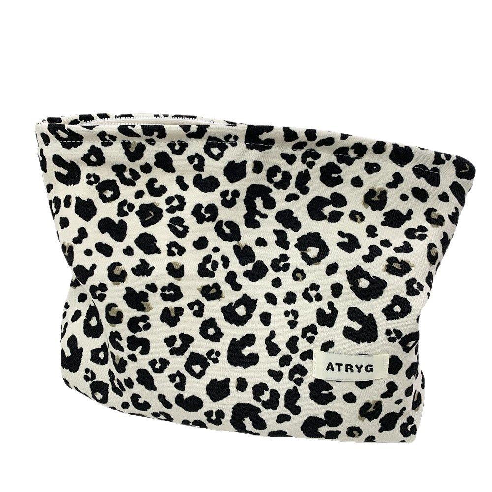 Leopard Print Cosmetic Bag Large-capacity Portable Storage Bag Clutch Bag