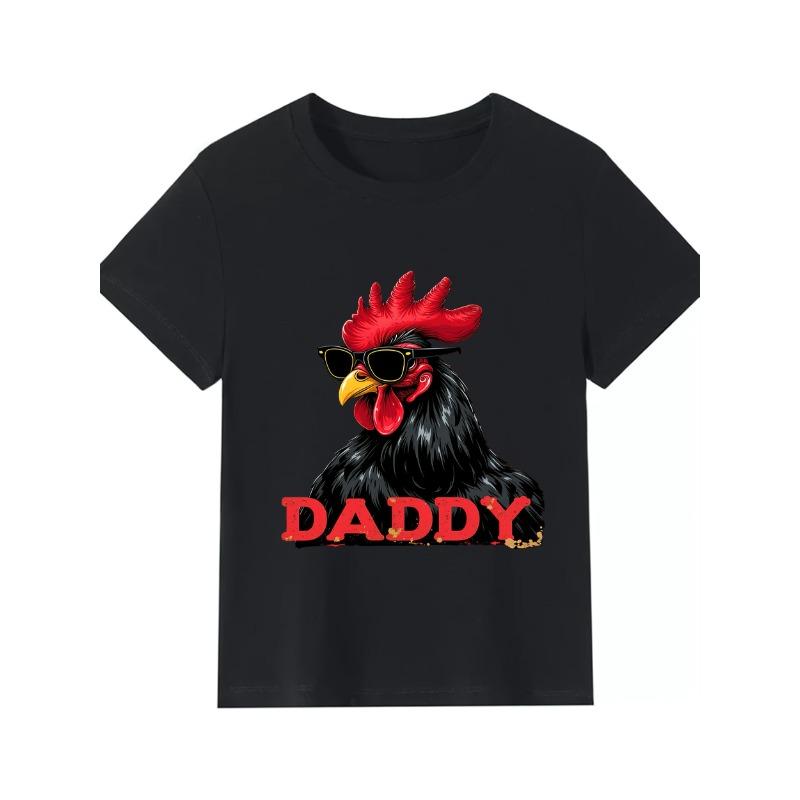European sizes Cool Rooster Suitable for Personality Casual Round Neck Outdoor Short-sleeved T-shirt, Men's Summer Clothes, Mens T Shirt