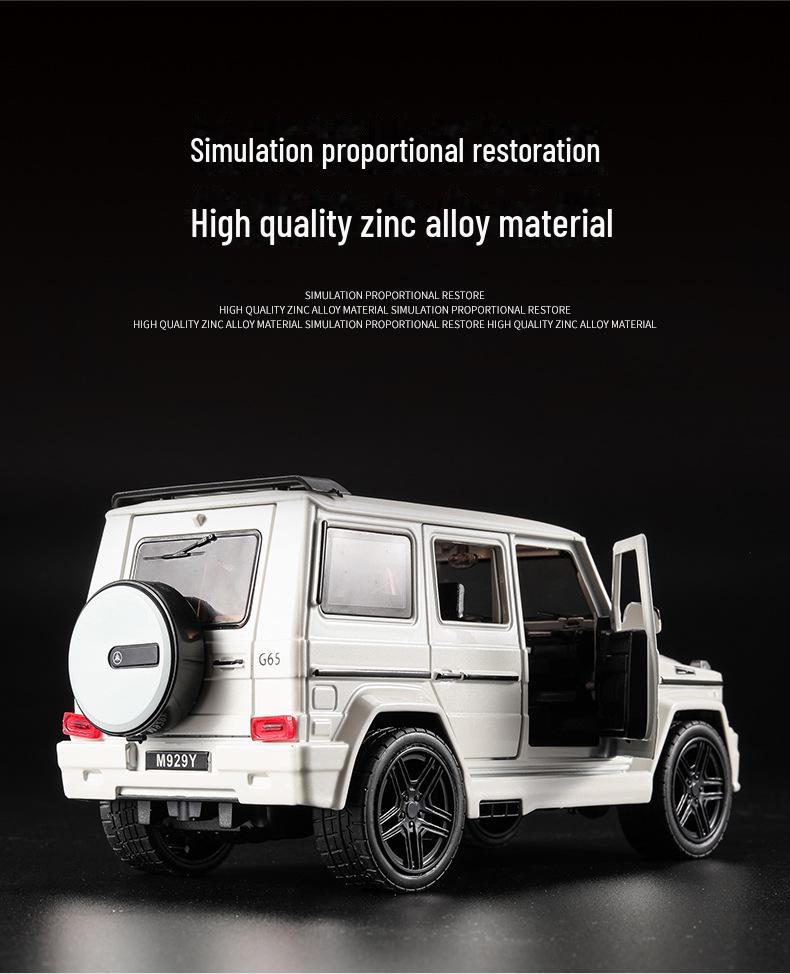Large 1:24 Mercedes-Benz G65 Alloy Car Model with Sound and Light, Pull-Back, for Boys - Hot Sale In Taiwan Province.