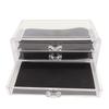 Clear Acrylic 3 Drawer Transparent Dustproof Removable Black Mesh Pads Stackable Jewelry Organizer