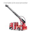 1:18 Scale Alloy Fire Truck with Light and Music Ladder Fire Trucks Water Spray Sprinkler Vehicle for Children Birthday Present