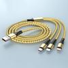 Fast Cable 3in1 Data 66w Charging Mobile Phone Charging Cable Typec Iphone Android Super Fast Charging Cable