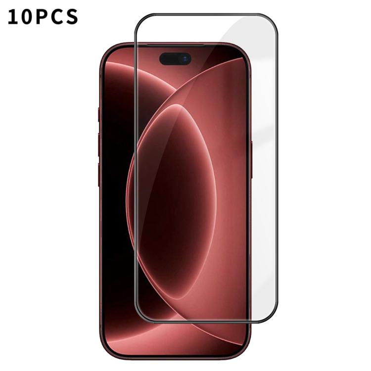 10pcs Kalebol High-Aluminum Screen-Printed Full-Coverage Anti-Fingerprint Black-Bordered HD Tempered Glass Film